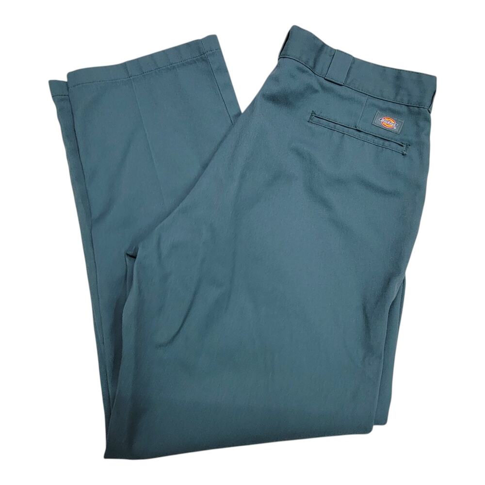 Dickies 874 Original Fit Work Pants Mens 40x30 Lincoln Green Flat Front Twill